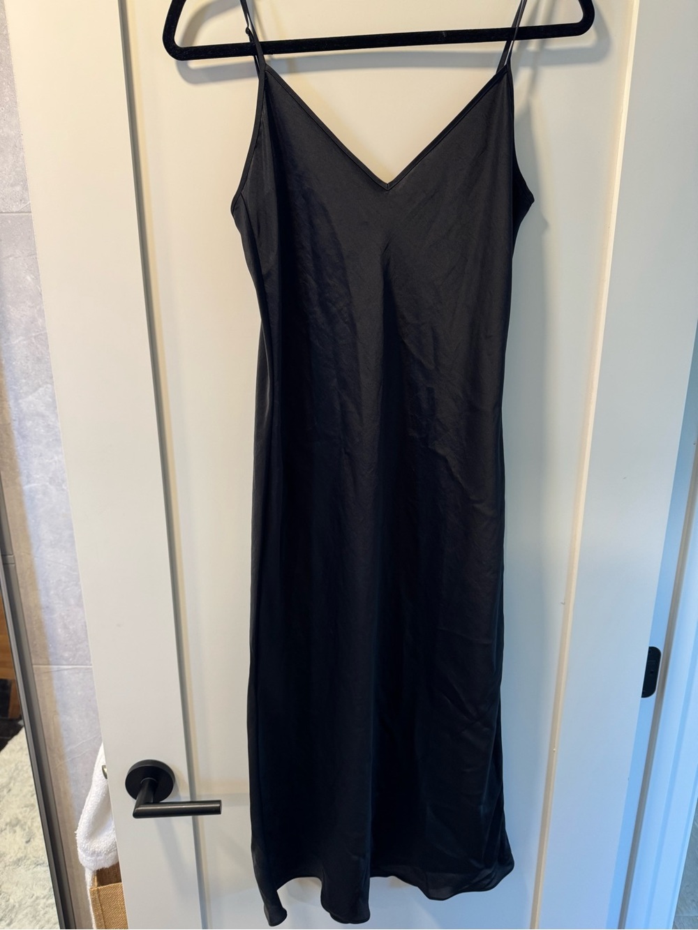 Aritzia Black V-Neck Slip Maxi Dress - Picture 3 of 3